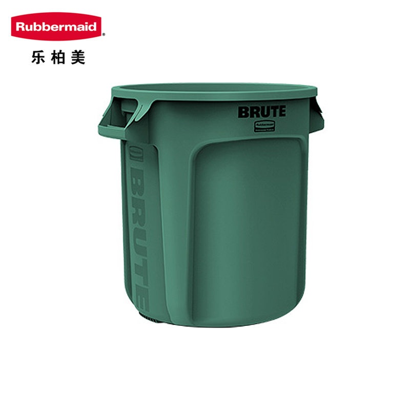 绿色10加仑带通风管道储物桶（不含桶盖）